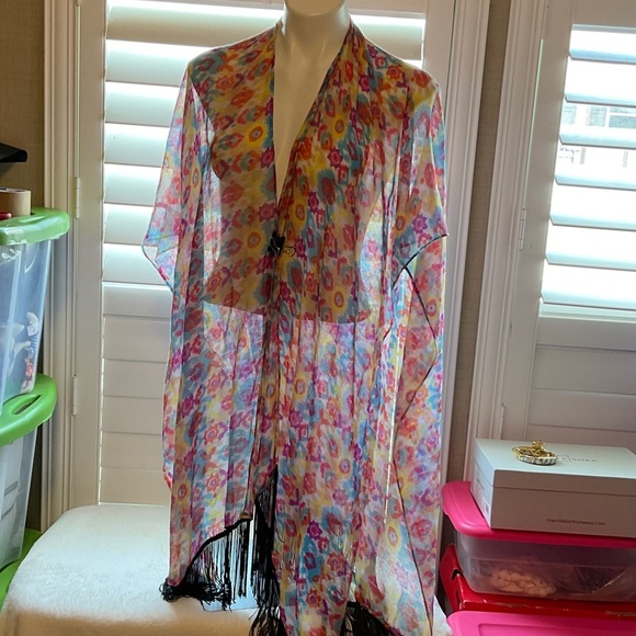 Colorful Floral Women's Scarf - Picture 8 of 11